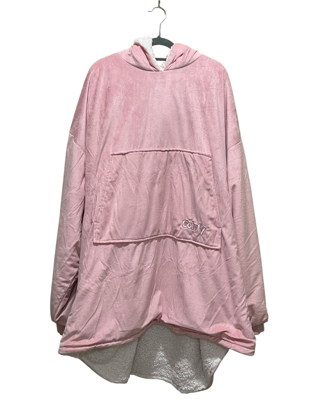 The Comfy Original Pink Oversized Sherpa Lined Hooded Blanket Hoodie One Size